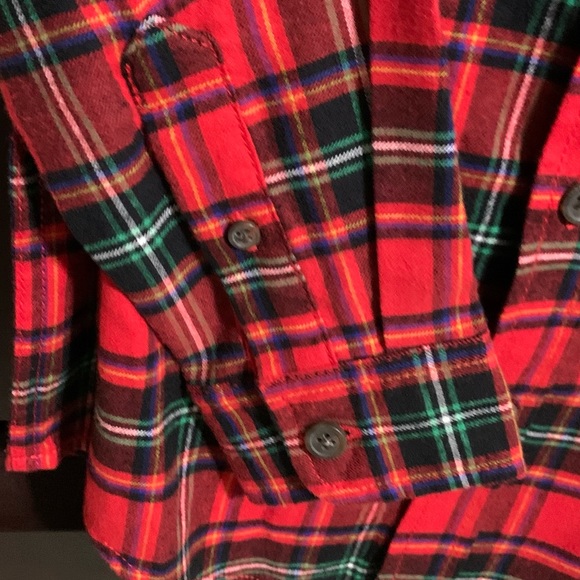 Cat and Jack red plaid flannel button down shirt - Picture 5 of 6